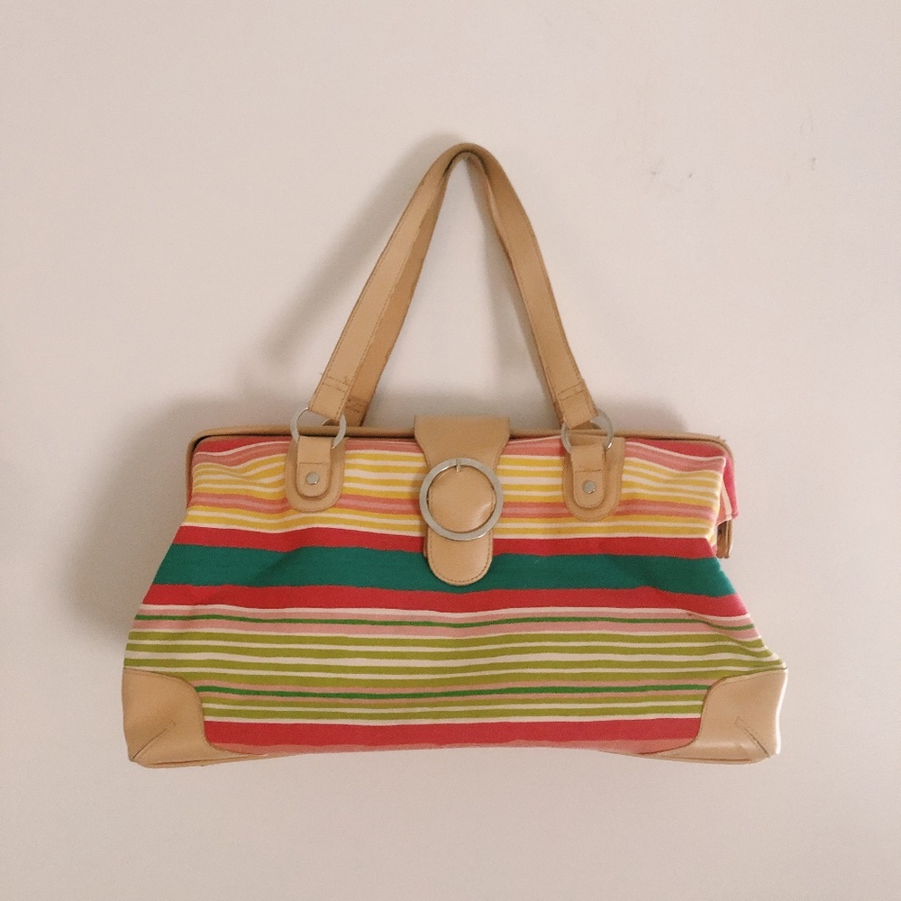 Multicolored Striped Bag